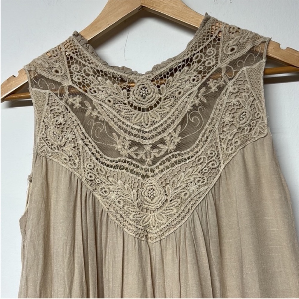 Davi & Dani Lace Baby Doll Midi Boho Dress - Picture 3 of 7